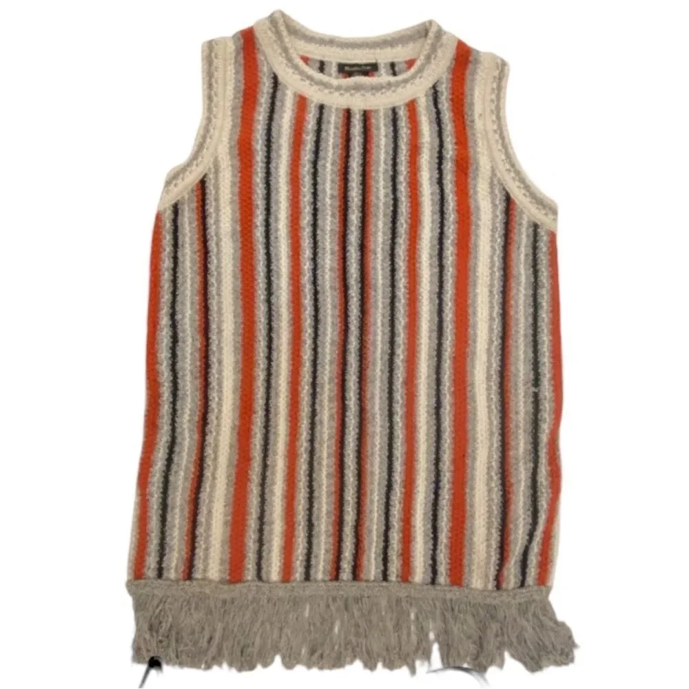 Massimo Dutti Sleeveless Fringe Tunic Sweater